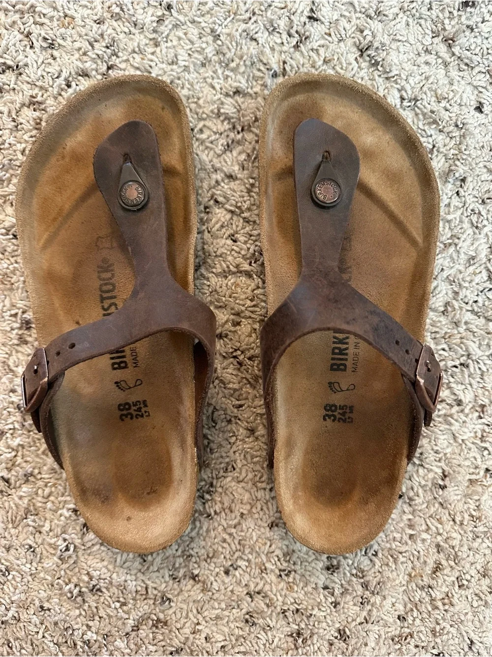Birkenstock Gizeh Habana Brown size 38